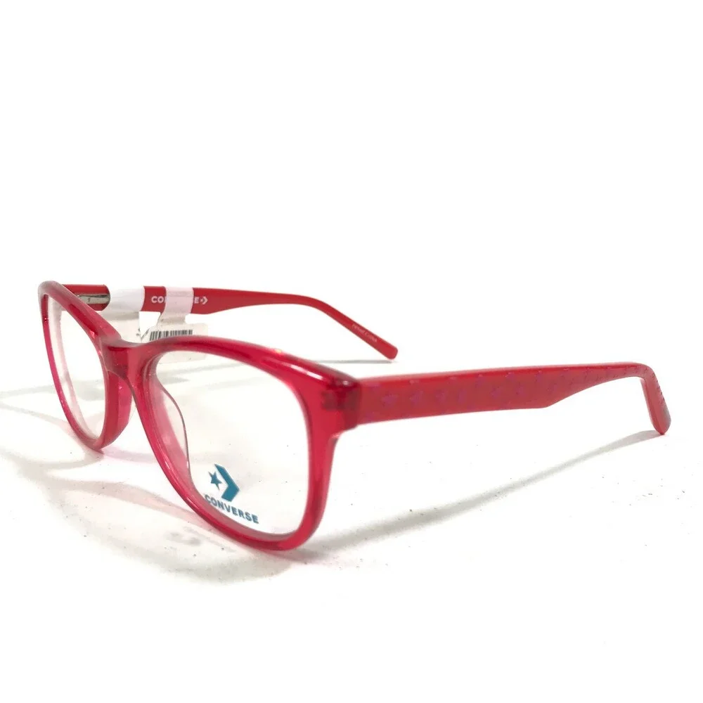 Converse Kids Eyeglasses Frames K405 RED Bright Square Full Rim 49-16-130